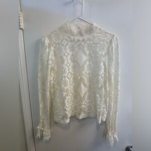 Lace Cream Blouse size medium